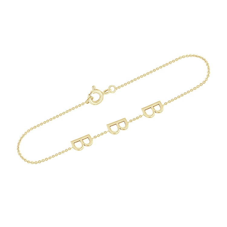 Armband mit 3 Buchstaben Ihrer Wahl Annika