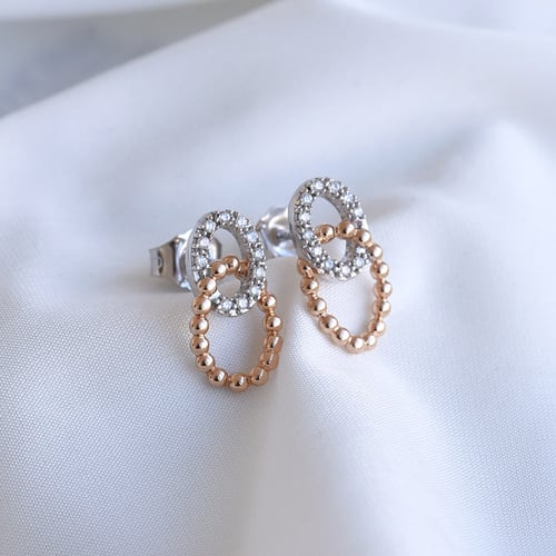 Durchflochtene Ohrringe mit Diamanten Helene