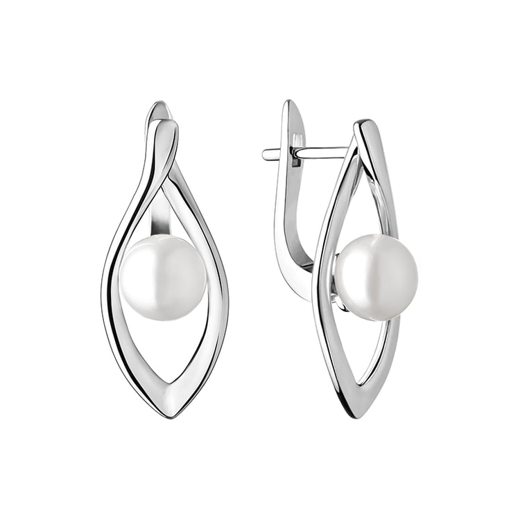 Minimalistische Ohrringe mit Perlen Kajal