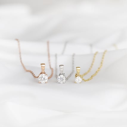 Silberner Anhänger mit Lab Grown Diamanten mit wählbarem Karatgewicht Alexen