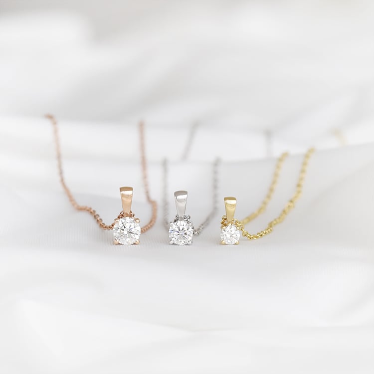 Silberner Anhänger mit Lab Grown Diamanten mit wählbarem Karatgewicht Alexen 104309