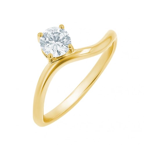 Verlobungsring mit einem Diamanten Lyra