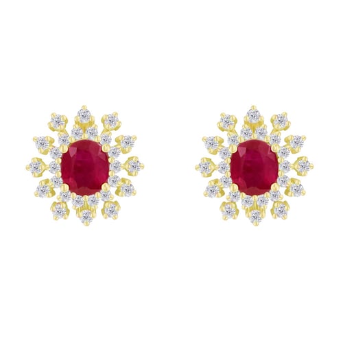 Rubinohrringe mit Diamanten Richelle