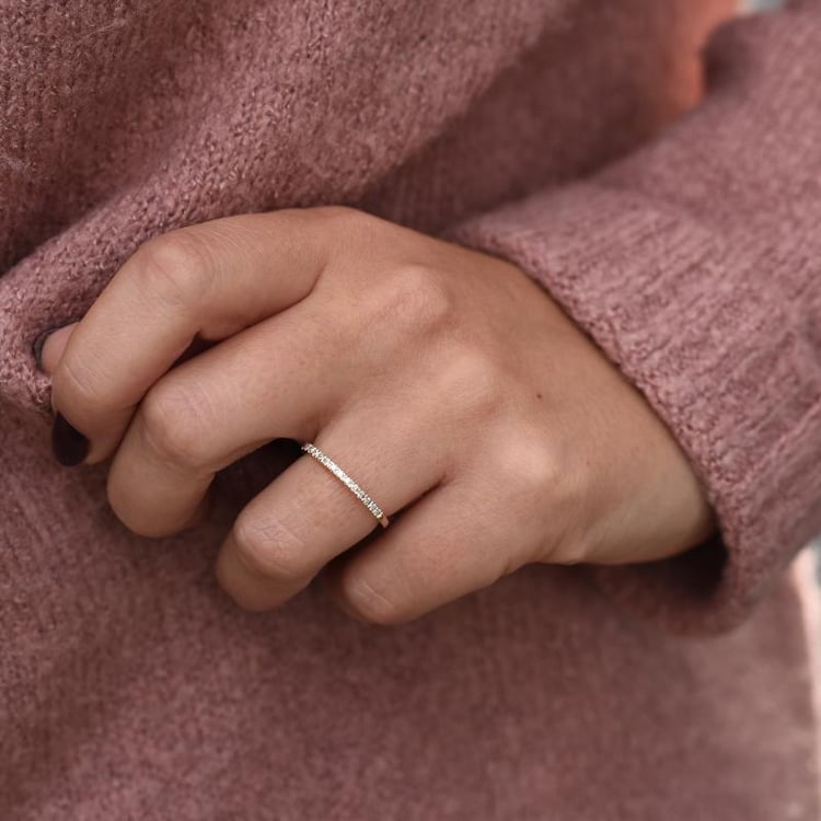 Trauring Eternity mit Diamanten und Court Ring Adva 31244