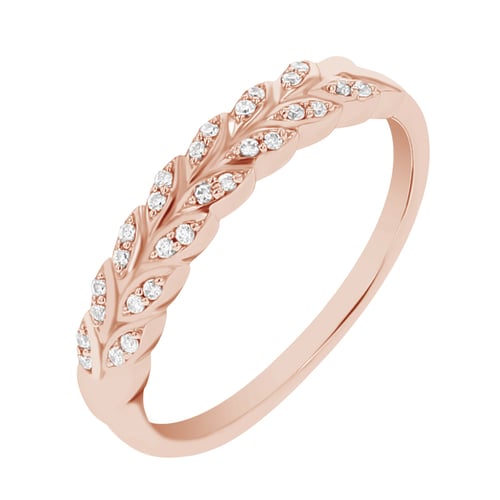 Eternity-Ring mit Blättern und Lab Grown Diamanten Aizah