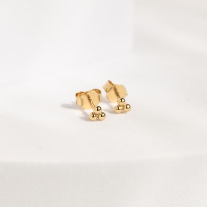 Silberne Ohrringe mit drei Kugeln Desi