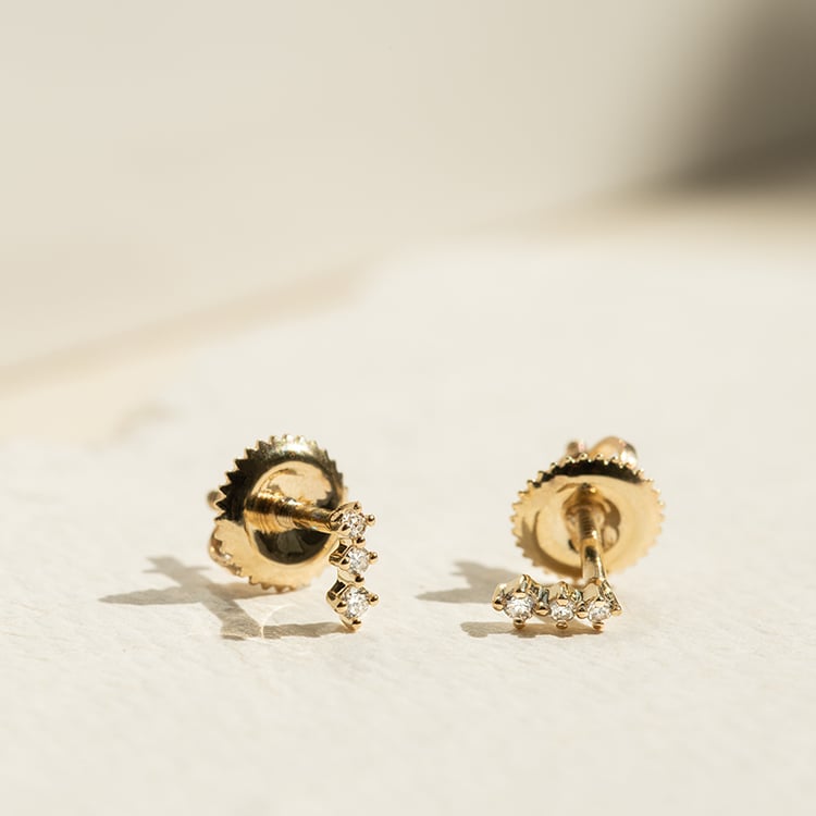 Zarte Ohrstecker mit Diamanten Linus 138177