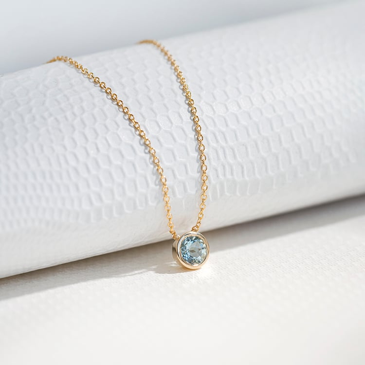 Halskette aus Aquamarin Jonie 111595