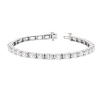 Silbernes Armband mit ovalen Zirkonia Rolf