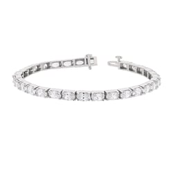 Silbernes Armband mit ovalen Zirkonia Rolf