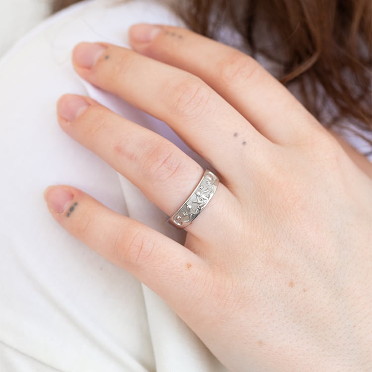 Von Hand gravierte Eheringe Der Kleine Prinz 122291