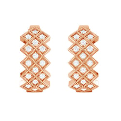 Goldene Creolen mit Diamanten Audhild