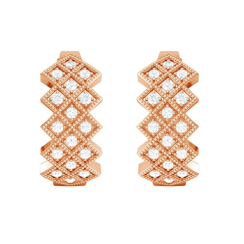 Goldene Creolen mit Diamanten Audhild