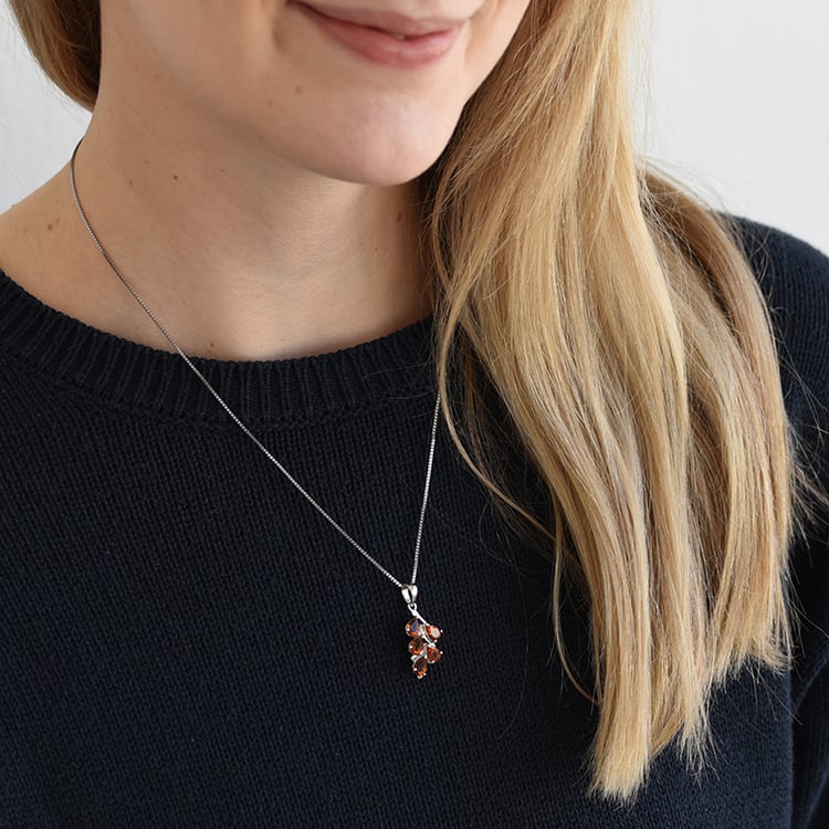 Romantische Halskette mit Citrinen Averie 62223