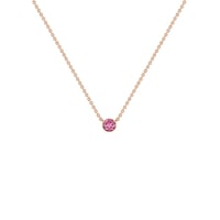 Minimalistische Kette mit einem rosa Saphir Glosie