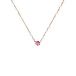 Minimalistische Kette mit einem rosa Saphir Glosie