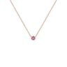 Minimalistische Kette mit einem rosa Saphir Glosie