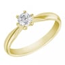 Goldener Verlobungsring mit Moissanit Iravan