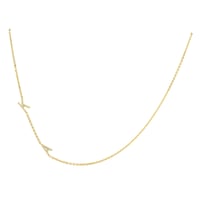 Kette mit drei Buchstaben und Lab Grown Diamanten Lupe