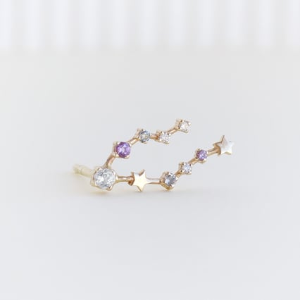 Ohrring mit Sternzeichen Pisces