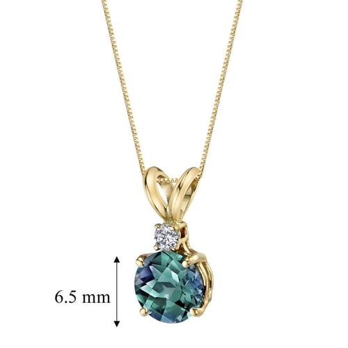 Goldanhänger mit Alexandrit und Diamant Emolyna