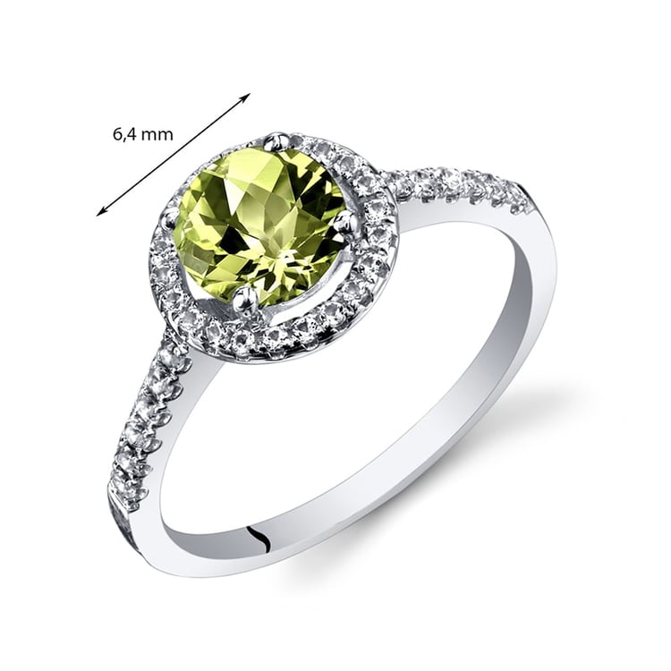 Goldener Ring mit Olivin 35052