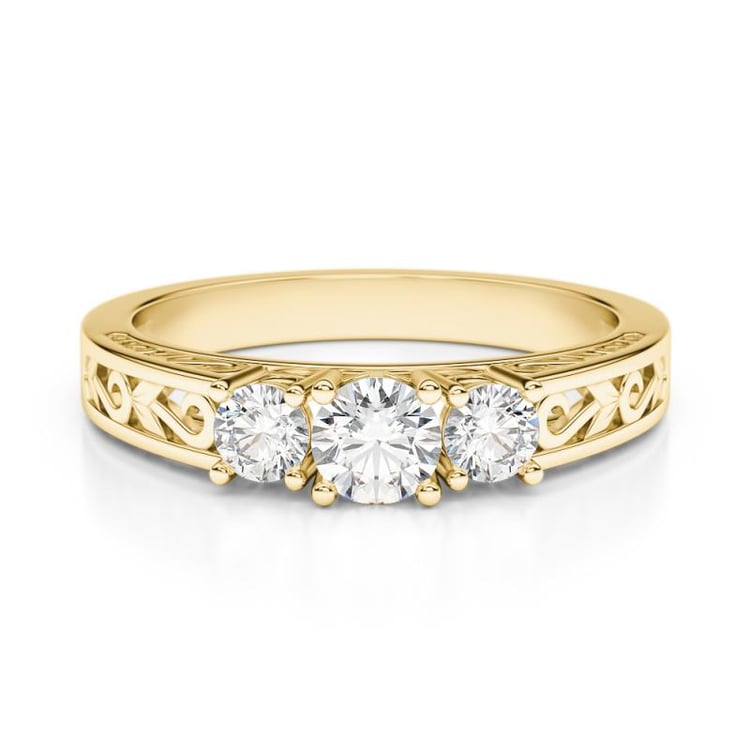 Vintage Verlobungsring mit drei Diamanten Lariah 27107