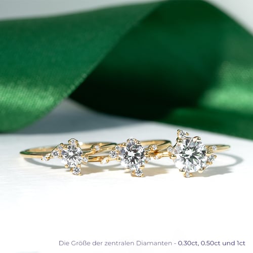 Cluster Verlobungsring mit Diamanten Kalia