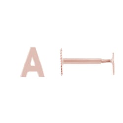 Goldene Ohrstecker mit Buchstaben Alphabet