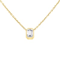 Vergoldeter Silberanhänger mit weißem Topas Brecken