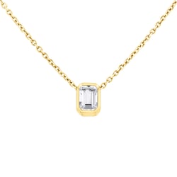 Vergoldeter Silberanhänger mit weißem Topas Brecken