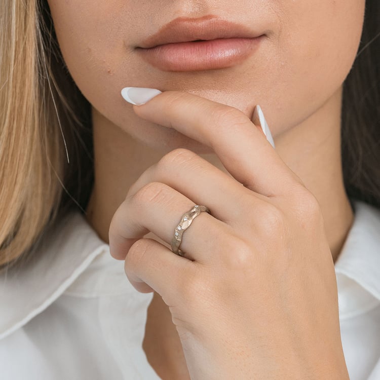 Eheringe aus Haselnussgold Rock 166294