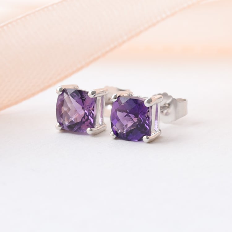 Goldene Ohrringe mit Amethysten Chavonah 92517