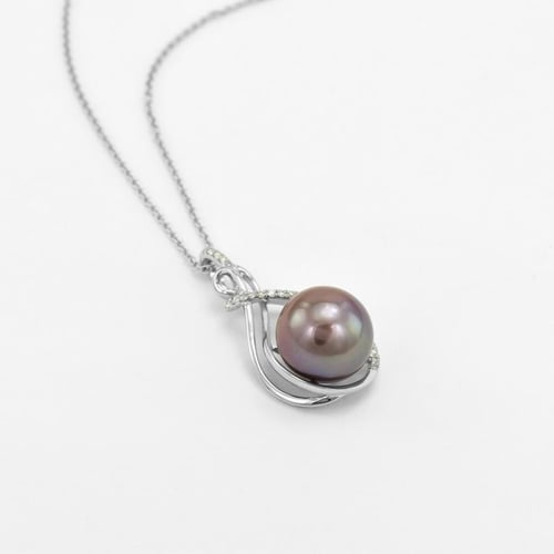 Anhänger mit Perle und Diamanten Renata