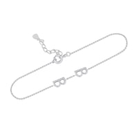 Silbernes Armband mit 2 Buchstaben Ihrer Wahl Annika