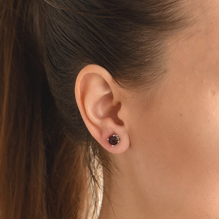 Silberohrringe mit Granaten Drary 68870