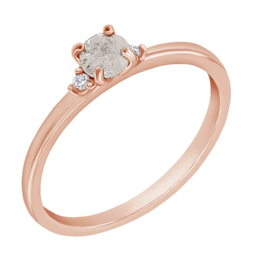 Goldring mit Salt and Pepper Diamant Hye