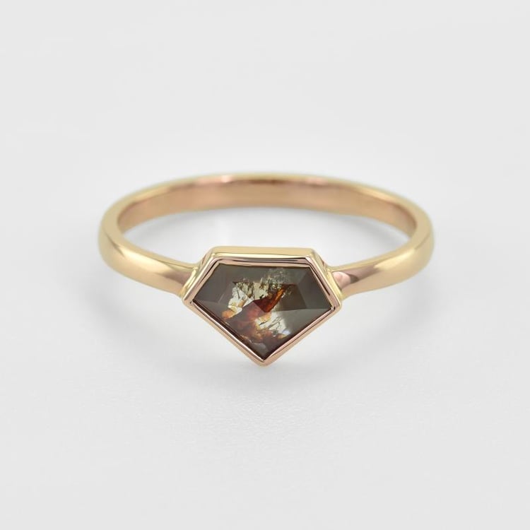 Ring mit Braun Salt and Pepper Diamant Hanname 44079