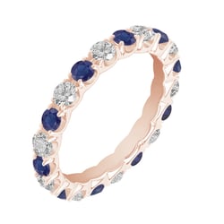 Memoire Ring mit Saphiren und Diamanten Sykes
