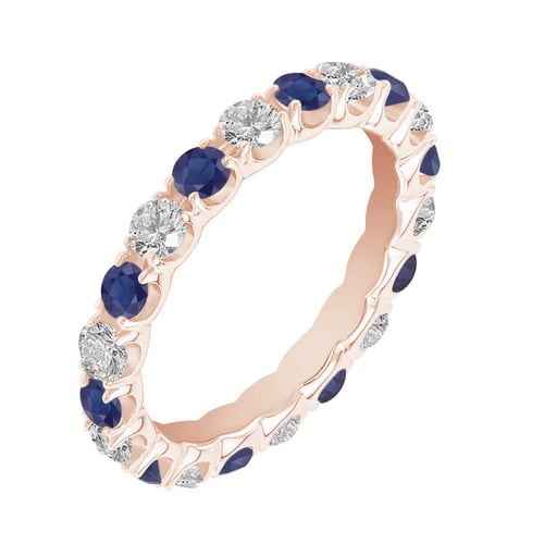 Memoire Ring mit Saphiren und Diamanten Sykes