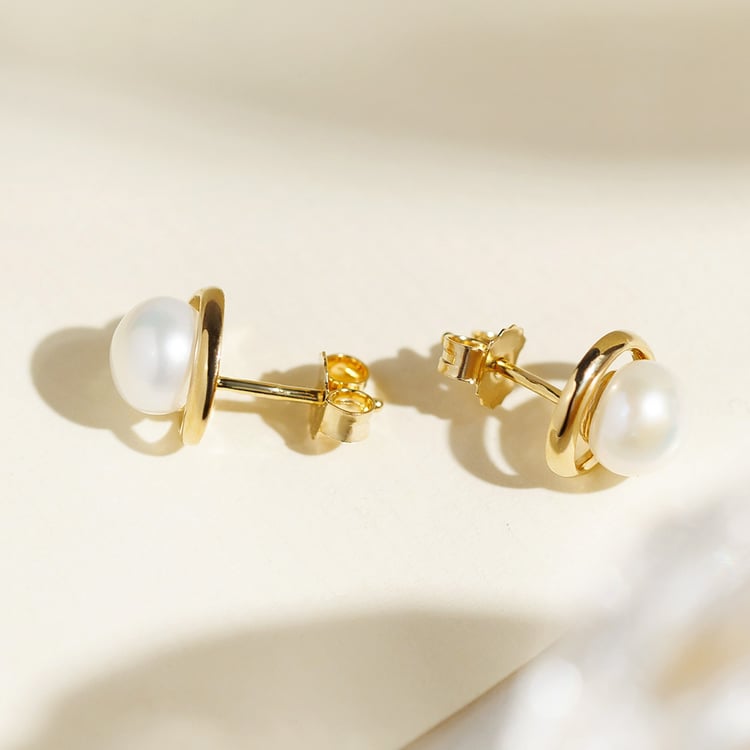 Perlenohrringe in Silber 158397