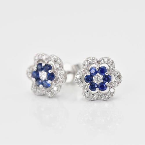 Saphirblüten mit Diamanten Enae