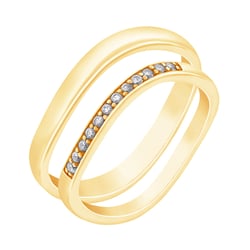 Unregelmäßige goldene Trauringe mit Diamanten Rahab