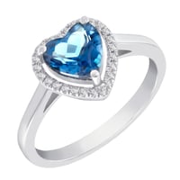 Goldring mit Topas in Hertform und Diamanten Connelly