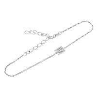 Silbernes Armband mit einem Buchstaben und Lab Grown Diamanten Annika