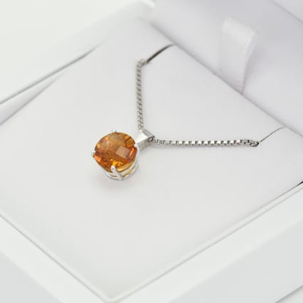 Goldener Anhänger mit 1.70ct Citrin Icy