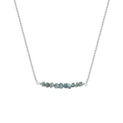 Goldener Choker mit blauen ungeschliffenen Diamanten Inaku