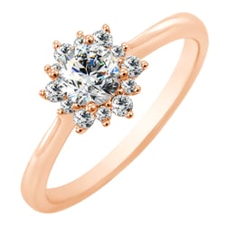 Goldener Verlobungsring mit Diamanten Condeh