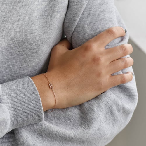 Silbernes Armband mit Buchstaben Ihrer Auswahl Annika