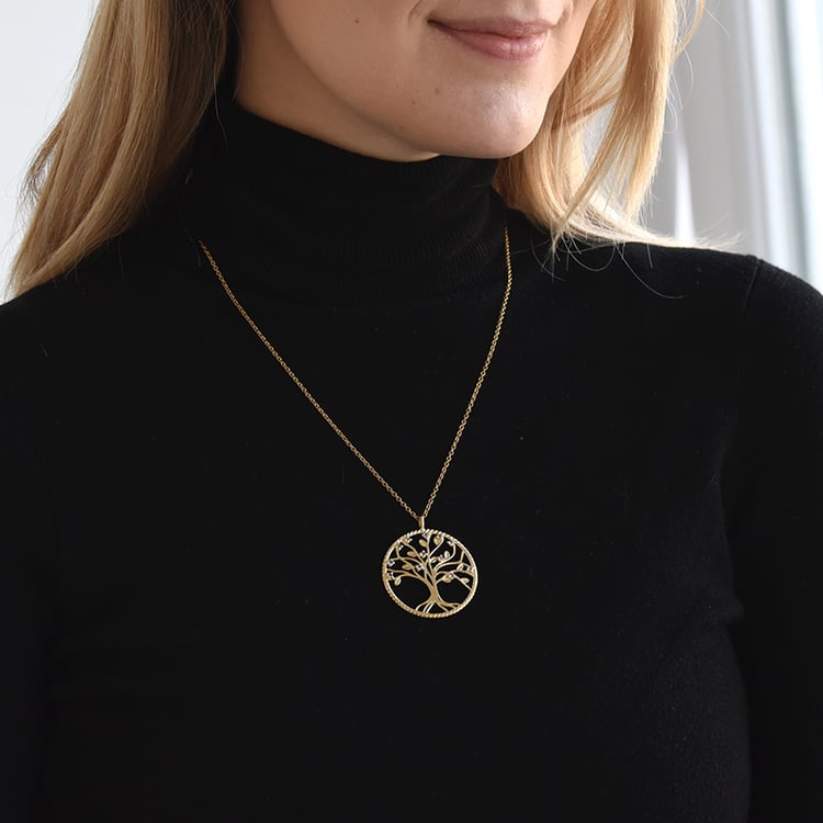 Extravagante Silberanhänger als Lebensbaum mit Tansaniten Byrd 72594